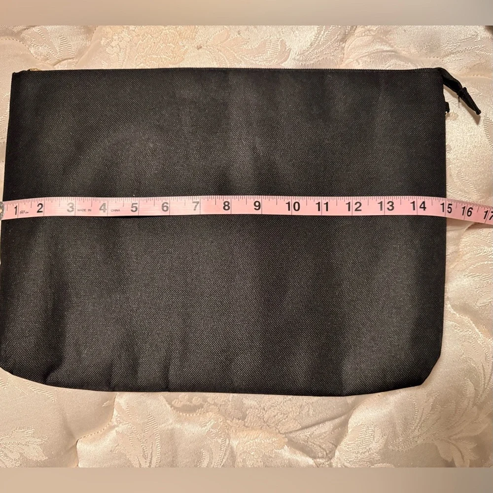 15” Black Canvas Padded Laptop & Tablet Sleeve Case Travel Bag